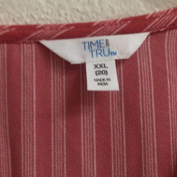 NWT Time and Tru striped wrap midi length dress XXL/20 - Picture 5 of 7